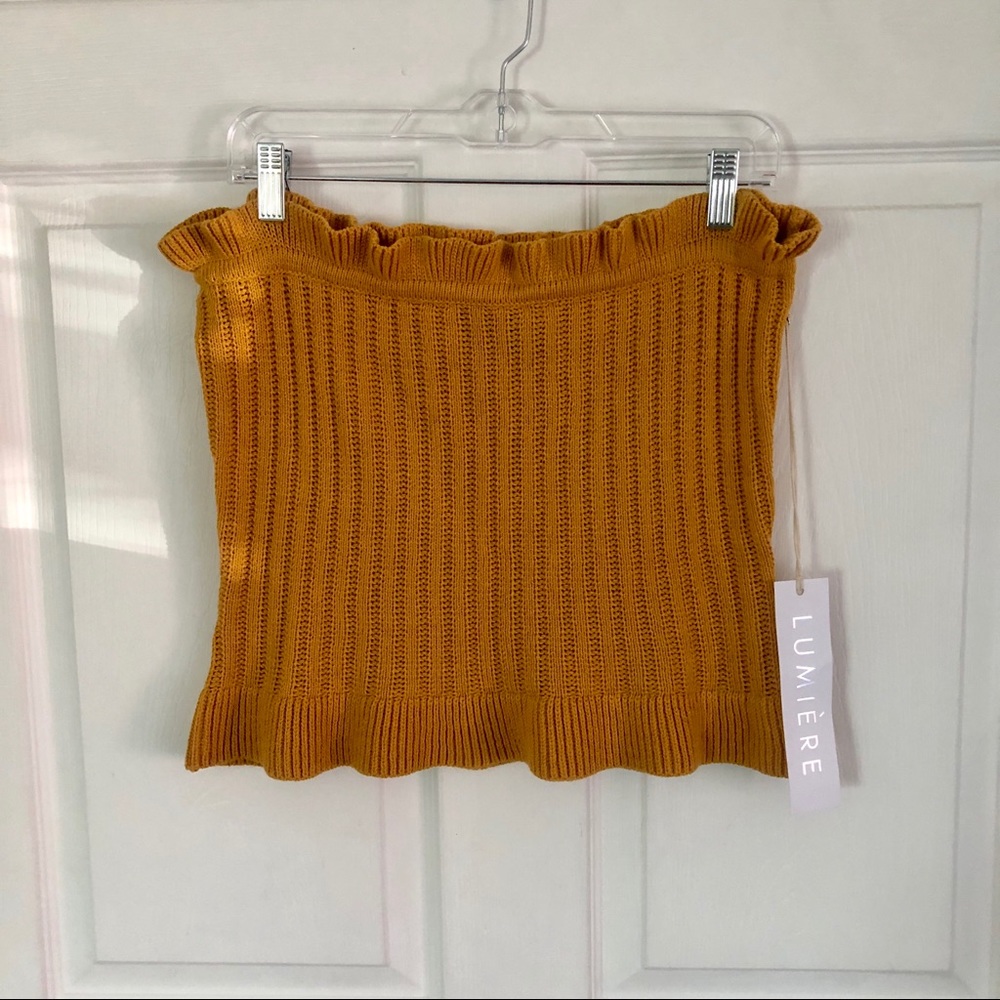 Mustard yellow tube top